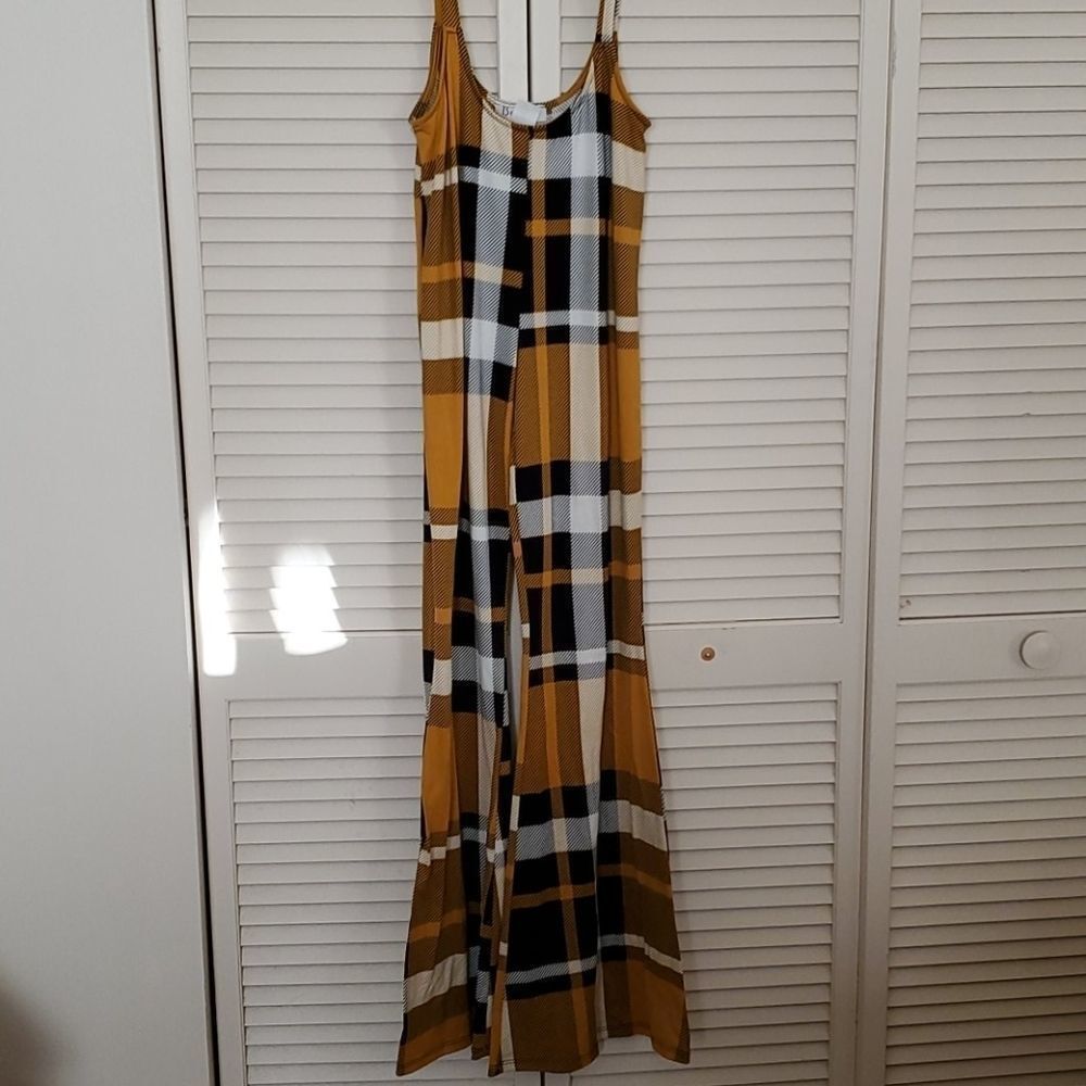 BELITA Collection Women's Plaid Jumpsuit